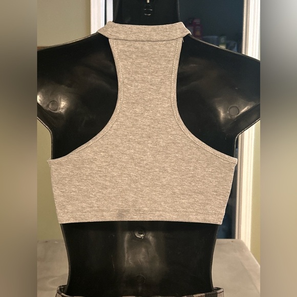 No Boundaries Checkerboard Denim Shorts Juniors Size 5 with Halter Crop‎ Top - Picture 9 of 9